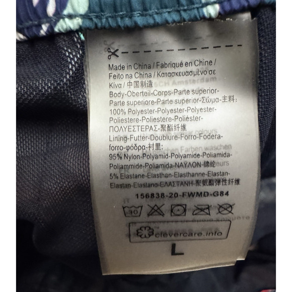 Scotch & Soda In Teal Orange Multicolor Swim Trunk Size L - Picture 7 of 7